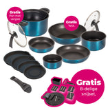 Kelton Cookware pannenset 16-delig met GRATIS mandoline snijset