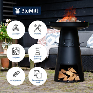 BluMill Plancha, BBQ en vuurkorf - NU