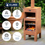 Blumill Tuinhaard, pizzaoven en bbq/grill